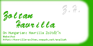 zoltan havrilla business card